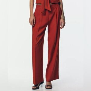ZARA pleated wide leg pants